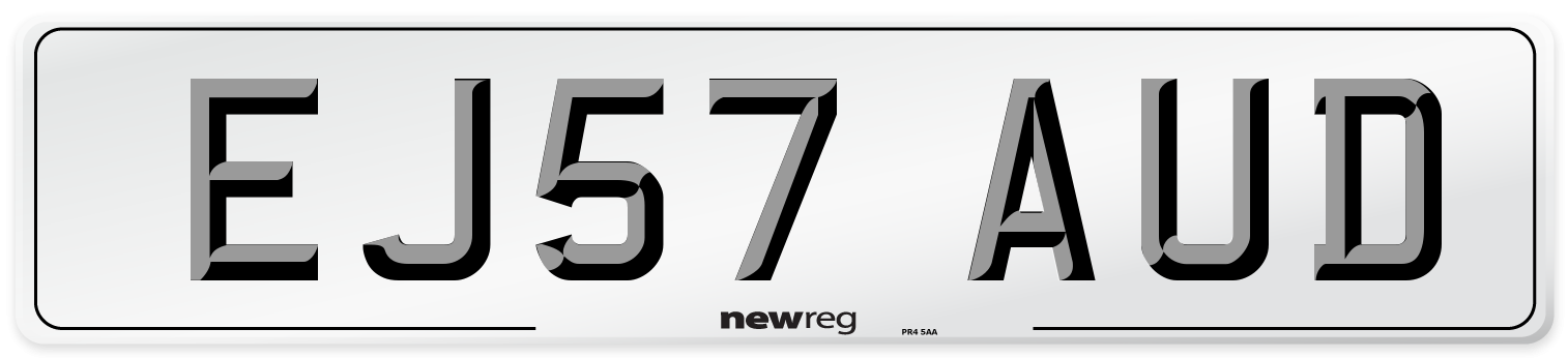 EJ57 AUD Number Plate from New Reg